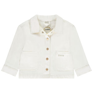 Τζάκετ τζιν τύπου worker με κεντημένες καρδιές για μωρό κορίτσι 