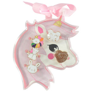 Σετ από 5 φανταστικούς δακτυλίους + κουτί μονόκερος για κορίτσι 