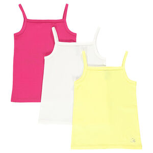 Junior - Lot de 3 débardeurs unis  