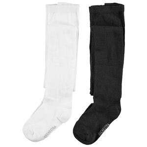 Σετ 2 ζευγαριών παχιών μονόχρωμων καλσόν για κορίτσι 