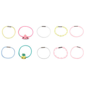 Σετ από 10 πολύχρωμα και φαντεζί ελαστικά για κορίτσι 