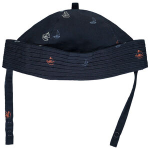 Καπέλο ναυτικό με σχέδιο ιστιοφόρα για μωρό αγόρι 