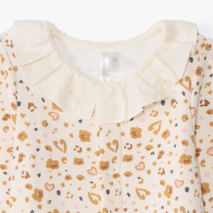 Λεοπάρδαλη εκτύπωσης φορμάκι με κολάρο για κορίτσι 