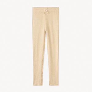 Μακρύ κολάν πλεκτό μονόχρωμο με διακοσμητικό φιόγκο για κορίτσι 