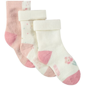 Σετ από 3 ζευγάρια κάλτσες με φαντεζί σχέδιο για μωρό κορίτσι 