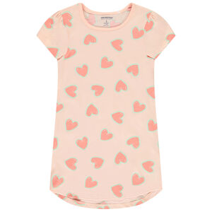 Νυχτικό από jersey με σχέδιο καρδιές για κορίτσι 