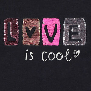 T-shirt μακρυμάνικο από jersey με μαγικές παγιέτες για κορίτσι 