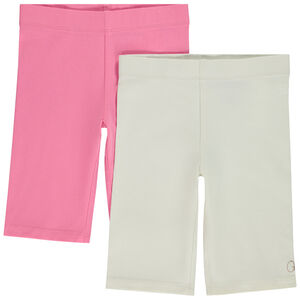Σετ 2 μονόχρωμα κολάν ποδηλάτη για κορίτσι 