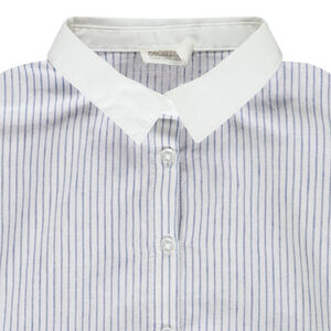 Κοντομάνικο πουκάμισο ριγέ με φιόγκο για κορίτσι 