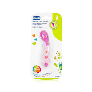 Κουταλι Σιλικονης Αρχης 8M+Κοριτσι CHICCO 