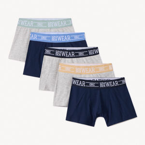 Σετ 5 μονόχρωμα boxers για αγόρι 