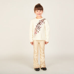 Κολάν καμπάνα από δερματίνη χρυσό για κορίτσι 