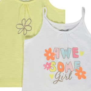 Σετ από 4 αμάνικα μπλουζάκια φαντεζί για κορίτσι 
