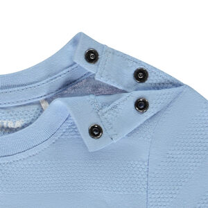 Κοντομάνικο μπλουζάκι από jersey με εφέ ποπ κορν για μωρό αγόρι 