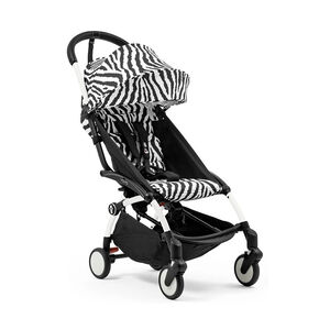 Καρότσι Stokke® YOYO³ από 6 μηνών λευκό πλαίσιο με σχέδιο ζέβρα 