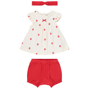 Σετ 3 τμχ. με τουνίκ λουλουδάτο για bebe κορίτσι 