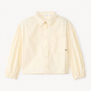 Πουκάμισο μακρυμάνικο με φουσκωτά μανίκια για κορίτσι 