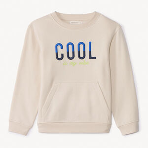 Φούτερ molleton με πολύχρωμο κέντημα για αγόρι 