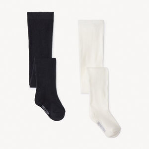 Σετ από 2 ζευγάρια πλεκτά καλσόν για bebe κορίτσι 