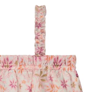 Κροπ τοπ effet μπουλ με floral σχέδιο για κορίτσι 