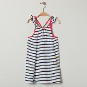 Φόρεμα με σχέδιο και τιράντες με βολάν για μωρό κορίτσι 