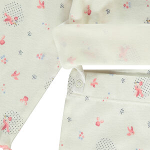 Πιτζάμα 2 τμχ. με εφέ ριπ και σχέδιο πουλιών για bebe κορίτσι 