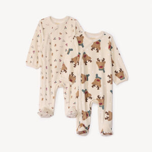 Σετ 2 βελουτέ φορμάκια μωρού με χριστουγεννιάτικο σχέδιο και διαφορετικά ανοίγματα ανάλογα με την ηλικία 