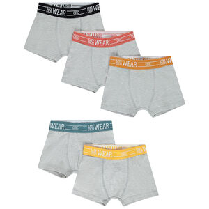 Σετ από 5 boxers μονόχρωμα με λάστιχα Χρωματιστά για αγόρι 