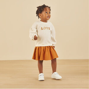 Φόρεμα πλεκτό 2 σε 1 με φανταστικό σχέδιο για bebe κορίτσι 