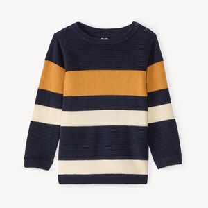 Πουλόβερ πλεκτό φαντασίας με ρίγες για μωρό αγόρι 