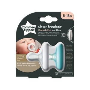 Πιπίλες Breast Like 6-18 Μηνών 2Πλή Συσκευασία TOMMEE TIPPEE 