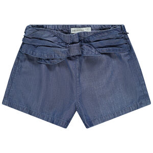 Σορτς από lyocell με εφέ δεσίματος μπροστά 