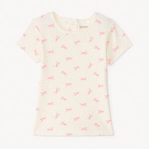 T-shirt κοντομάνικο με εκτύπωση κόμπων για κορίτσι μωρό 