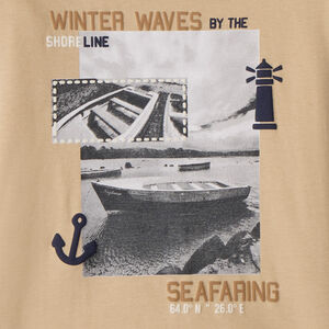 T-shirt manches longues photoprint canot pour garçon 