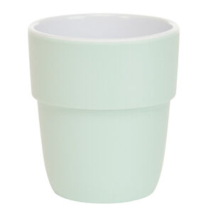 Ποτήρι μελαμίνης δίχρωμο με σχέδιο πράσινες καρδιές για μωρά από 6 μηνών 