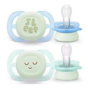 Πιπίλα Ultra Start Νυχτερινή 0-2 μηνών πράσινη/μπλε σετ 2 τεμαχίων 