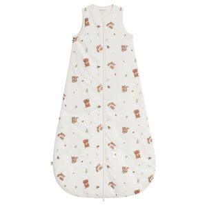 Αμάνικος υπνόσακος TOG 3 από jersey με σχέδιο ζώα του δάσους 18-36 μηνών Roi des Forêts écru 