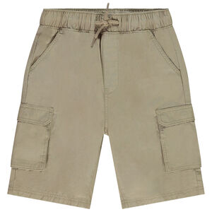 Βερμούδα μονόχρωμη με πολλαπλές τσέπες για αγόρι 