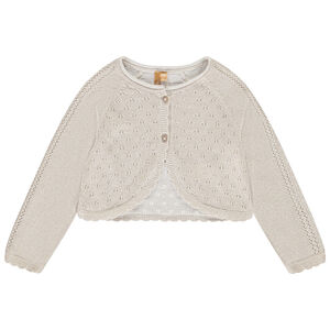 Ζακέτα μακρυμάνικη από πλεκτό φαντασία για μωρό κορίτσι 