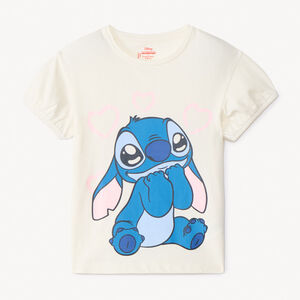 Κοντομάνικη μπλούζα jersey με Stitch Disney για κορίτσι 