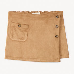 Φούστα-σορτς σουέντ με εφέ δέρματος για κορίτσι portefeuille 