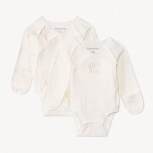 Σετ 2 μακρυμάνικα bodies με σχέδιο montgolfières για πρόωρα μωρά 