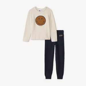 Σετ πιτζάμας 2 τεμαχίων από sherpa με εφέ bouclettes SmileyWorld για αγόρι 