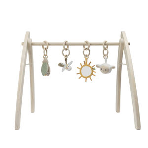 Σετ 4 παιχνίδια για κρέμασμα με καθολικό δαχτυλίδι από τη συλλογή La Vie à la Ferme για αφύπνιση και λεπτή κινητικότητα από τη γέννηση 