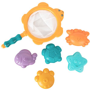 Παιχνίδι μπάνιου 5 καλούπια ζώων και δίχτυ 
