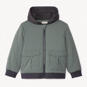 Μπουφάν αεροπόρου με κουκούλα molleton για αγόρι 