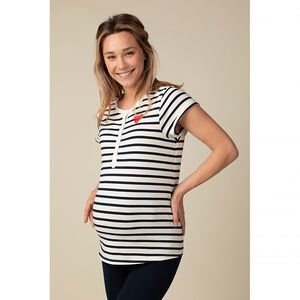 T-shirt εγκυμοσύνης με κοντά μανίκια για πυτζάμες 