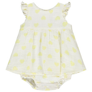 Φόρεμα φαντεζί 2 σε 1 με σχέδιο καρδιές για bebe κορίτσι 