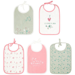 Σετ από 5 σαλιάρες από σφουγγάρι με δέσιμο 