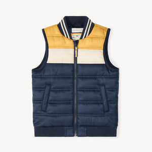 Γιλέκο χωρίς μανίκια με εφέ color block για αγοράκι. 